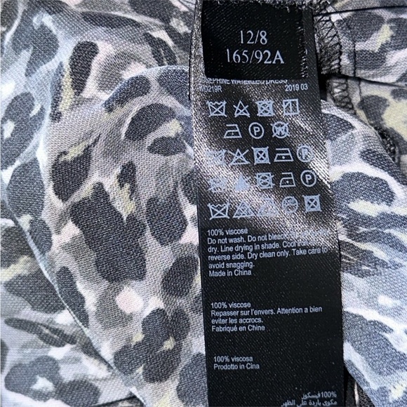 ALLSAINTS Josephine Waterleo Short Sleeve Ruched Leopard Print Mini Dress - Picture 8 of 12